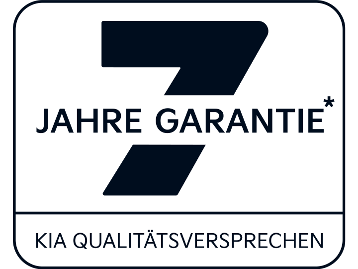 Das Logo 7-Jahre-Kia-Herstellergarantie